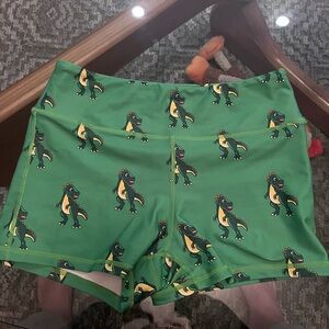 Voxy Green Dinosaur Print Shorts